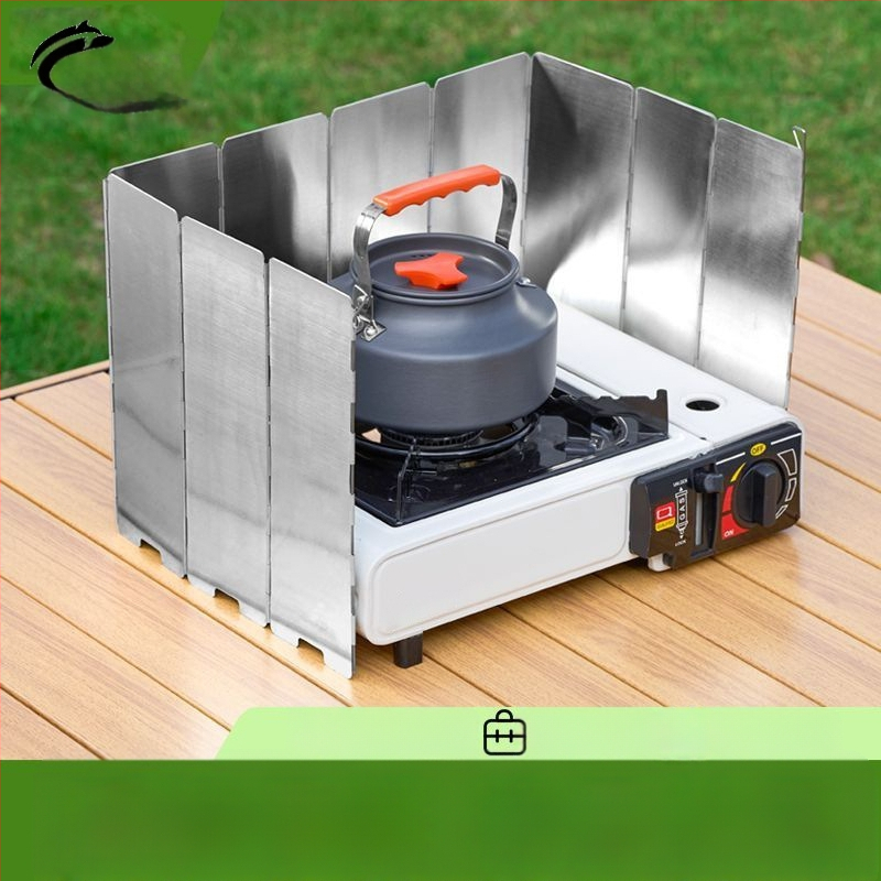 Lauko vėjui atspari viryklė, kempingo viryklė, vėjo skydinė dujinė viryklė, vėjui atspari danga, vėjui atsparus žiedas, magnetinis