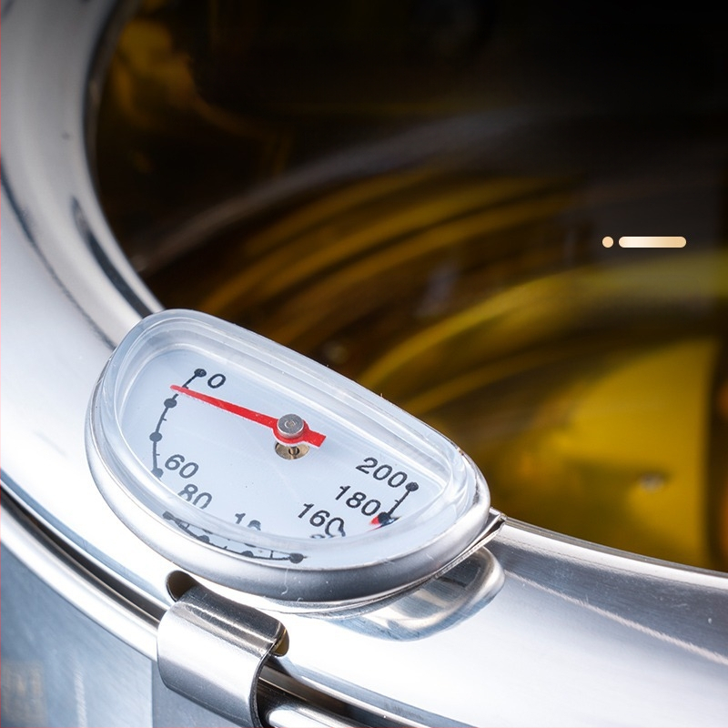 Chengze japoniško stiliaus 304 nerūdijančio plieno tempura gruzdintuvė, buitinė, temperatūrą kontroliuojanti, aliejų taupanti maža gruzdintuvė su filtru