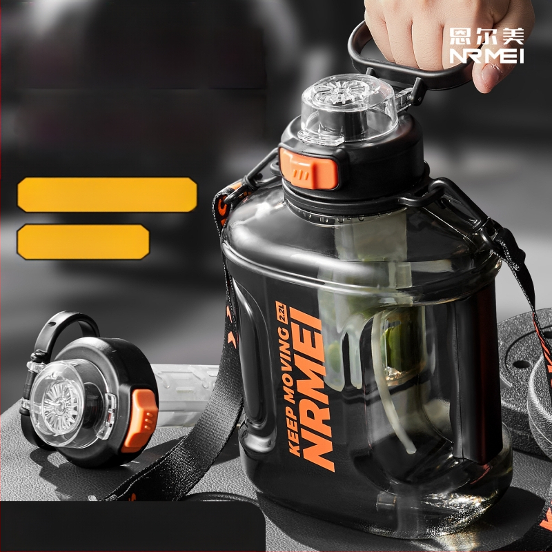 „Enmei“ didelės talpos vandens puodelis vyrams, atsparus aukštai temperatūrai, sportinis šiaudelių puodelis arbatai, vandens atskyrimas, didelis nešiojamas vandens virdulys.