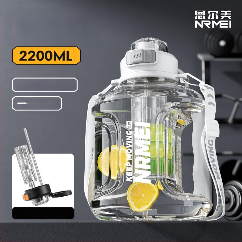 „Enmei“ didelės talpos vandens puodelis vyrams, atsparus aukštai temperatūrai, sportinis šiaudelių puodelis arbatai, vandens atskyrimas, didelis nešiojamas vandens virdulys.