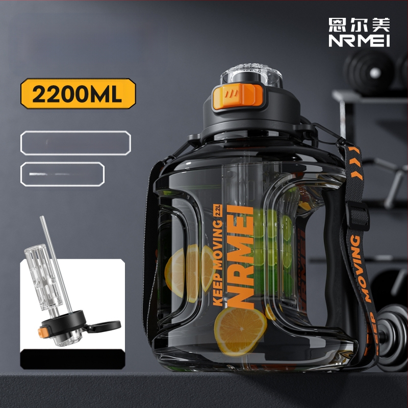 „Enmei“ didelės talpos vandens puodelis vyrams, atsparus aukštai temperatūrai, sportinis šiaudelių puodelis arbatai, vandens atskyrimas, didelis nešiojamas vandens virdulys.