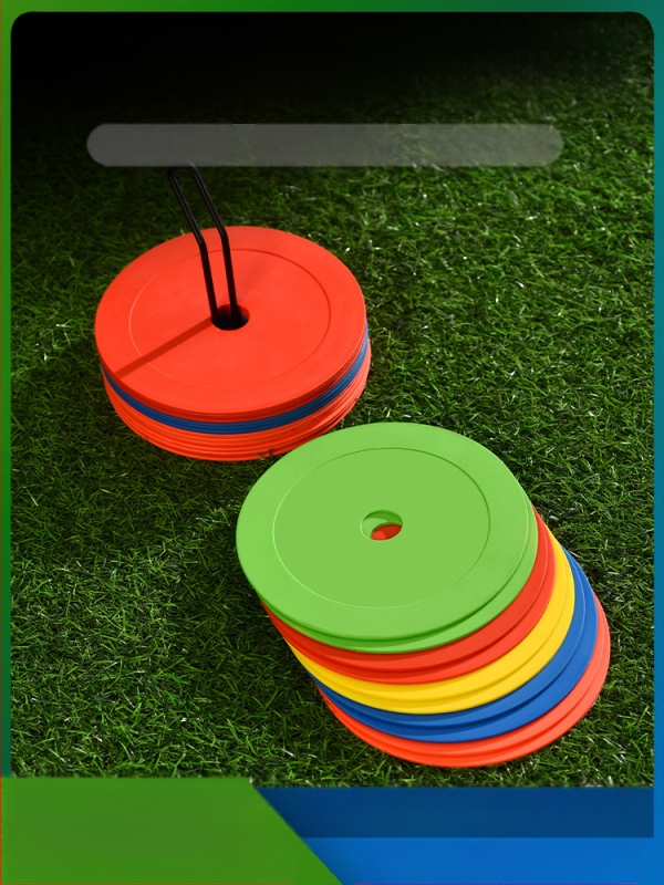 Плоска табела с дискова табела за футболна тренировка табела за тренировка с препятствие с кръгъл отвор за тенис забележителност подложка