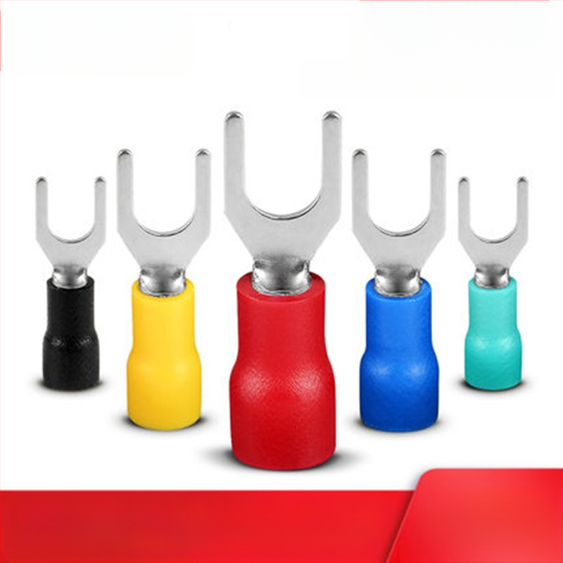 Вилковиден предварително изолиран терминал меден терминал меден кабелен накрайник бърз терминал Y-образен студено пресован терминал