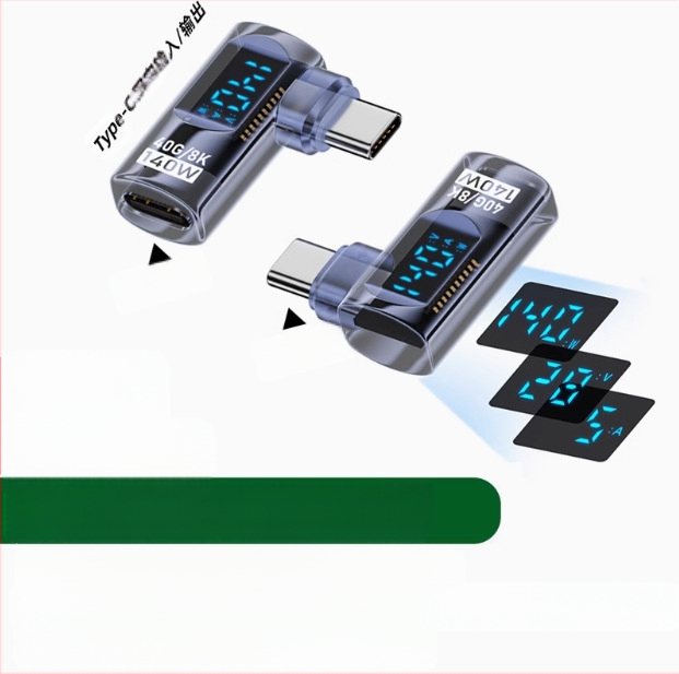 240 W skaitmeninis ekranas su „TypeC“ adapteriu, srovės įtampa ir maitinimo ekranu, skirtas nešiojamojo kompiuterio OTG keitikliui