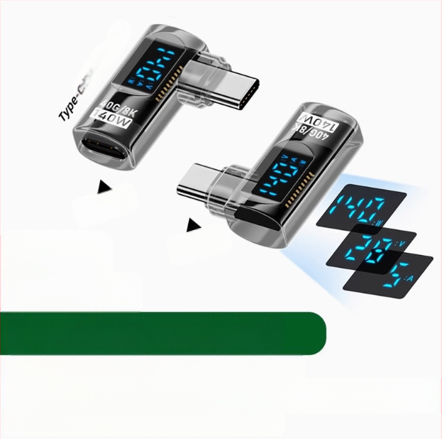 240 W skaitmeninis ekranas su „TypeC“ adapteriu, srovės įtampa ir maitinimo ekranu, skirtas nešiojamojo kompiuterio OTG keitikliui