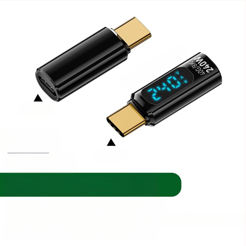 240 W skaitmeninis ekranas su „TypeC“ adapteriu, srovės įtampa ir maitinimo ekranu, skirtas nešiojamojo kompiuterio OTG keitikliui