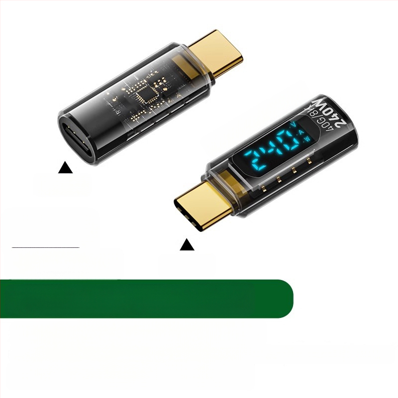 240 W skaitmeninis ekranas su „TypeC“ adapteriu, srovės įtampa ir maitinimo ekranu, skirtas nešiojamojo kompiuterio OTG keitikliui