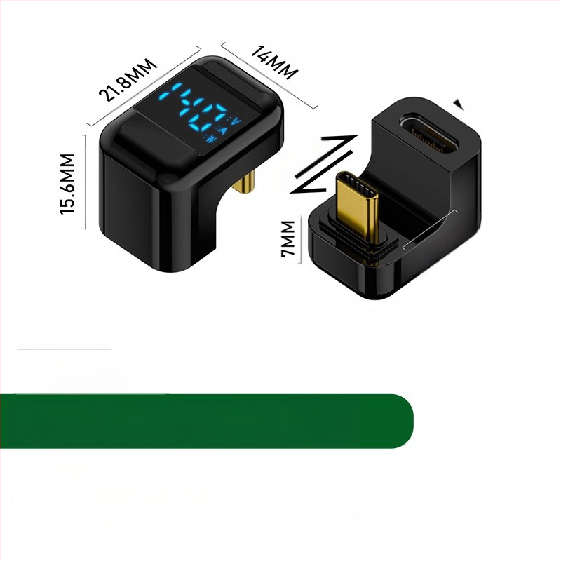 240 W skaitmeninis ekranas su „TypeC“ adapteriu, srovės įtampa ir maitinimo ekranu, skirtas nešiojamojo kompiuterio OTG keitikliui