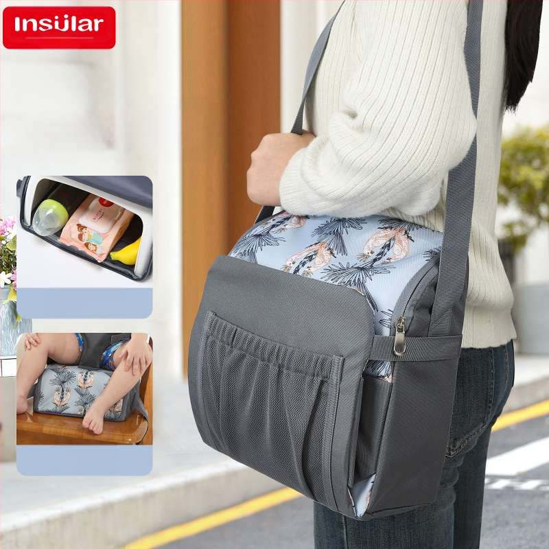 Kaasaskantav multifunktsionaalne õlakott emmele, laste istmepadi, beebi söögitooli padi, taburet