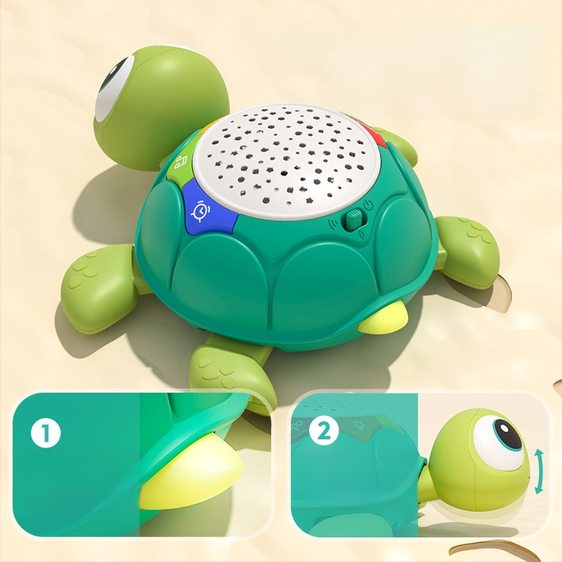„Amazon“ daugiafunkcis kūdikių mokymosi laipiojimo žaislas, apšvietimas, muzikos projekcija, vėžlys, raminantis mažylių dėlionės, ankstyvojo ugdymo aparatas