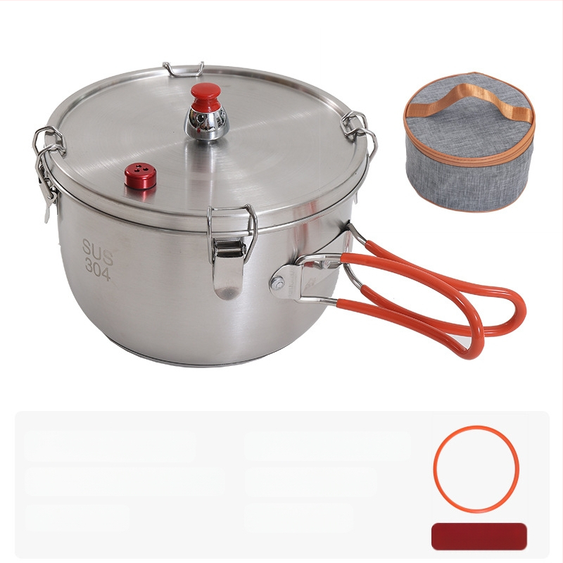 Vanjski mikro lonac pod pritiskom od nehrđajućeg čelika, višenamjenski lonac za kuhanje na pari, prijenosni sigurnosni, eksplozivno zaštićeni, alpski lonac pod pritiskom, štednjak u stilu kampiranja