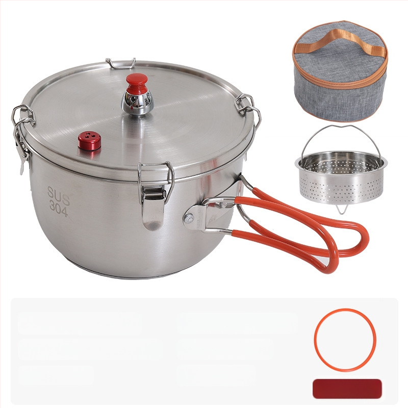Vanjski mikro lonac pod pritiskom od nehrđajućeg čelika, višenamjenski lonac za kuhanje na pari, prijenosni sigurnosni, eksplozivno zaštićeni, alpski lonac pod pritiskom, štednjak u stilu kampiranja