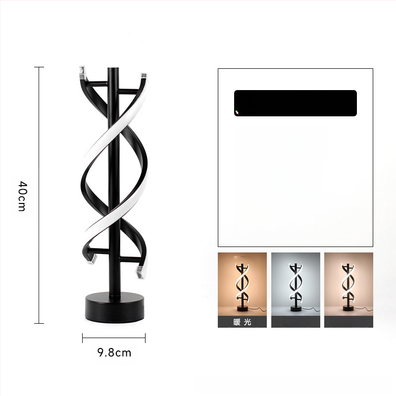 2025LED stalinė lempa miegamajam prie lovos, trijų spalvų, pritemdoma naktinė lemputė, kūrybingas restoranas, kavinė, šviečianti dekoratyvinė stalo lempa