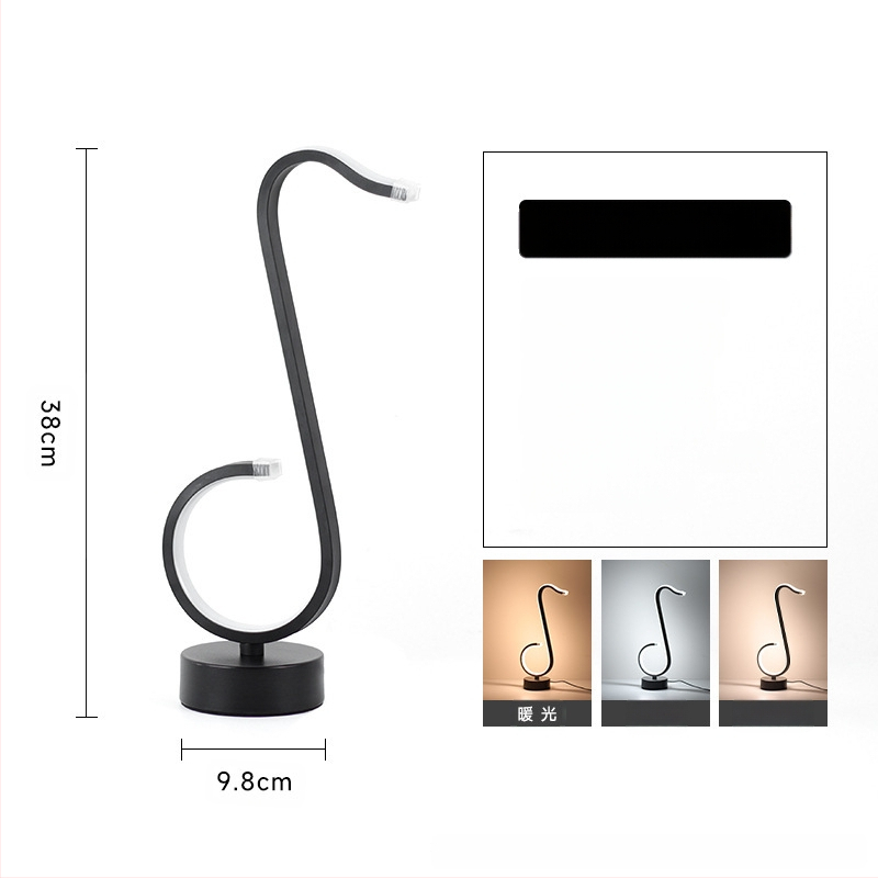 2025LED stalinė lempa miegamajam prie lovos, trijų spalvų, pritemdoma naktinė lemputė, kūrybingas restoranas, kavinė, šviečianti dekoratyvinė stalo lempa