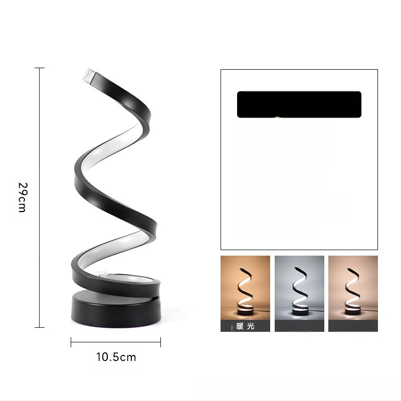 2025LED stalinė lempa miegamajam prie lovos, trijų spalvų, pritemdoma naktinė lemputė, kūrybingas restoranas, kavinė, šviečianti dekoratyvinė stalo lempa