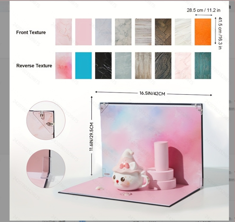 Sabiezināts fotogrāfijas kartons 1+7/8/9/10 fona papīrs foto fona komplekts fotografēšanas aksesuāri fotografēšanas fona dēlis