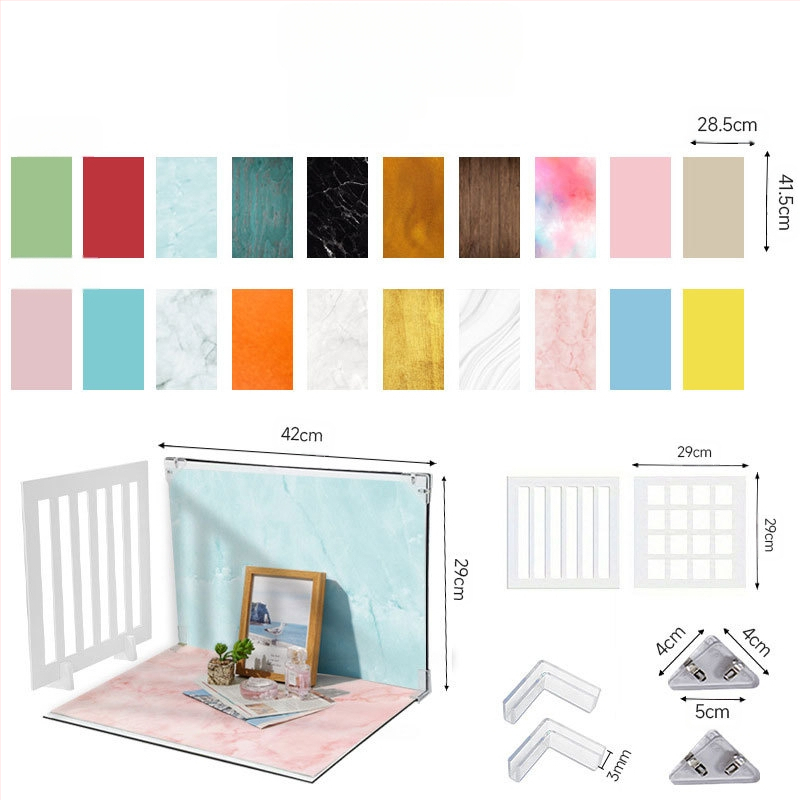 Sabiezināts fotogrāfijas kartons 1+7/8/9/10 fona papīrs foto fona komplekts fotografēšanas aksesuāri fotografēšanas fona dēlis