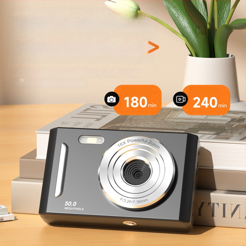Piiriülene 5K HD-pildistamise digikaamera optilise suumiga, värinakindel kaamera tudengipidu algtaseme kodukaamera