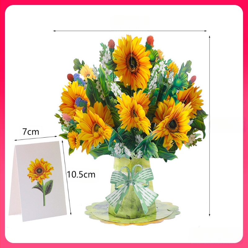 ✅Piiriülene emadepäeva 3D-õnnitluskaart, õpetajapäeva loominguline lill, lillepaberist nikerdus, aedniku tänupüha õnnitluskaartide partii