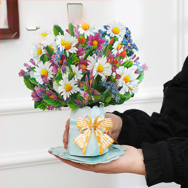 ✅Piiriülene emadepäeva 3D-õnnitluskaart, õpetajapäeva loominguline lill, lillepaberist nikerdus, aedniku tänupüha õnnitluskaartide partii