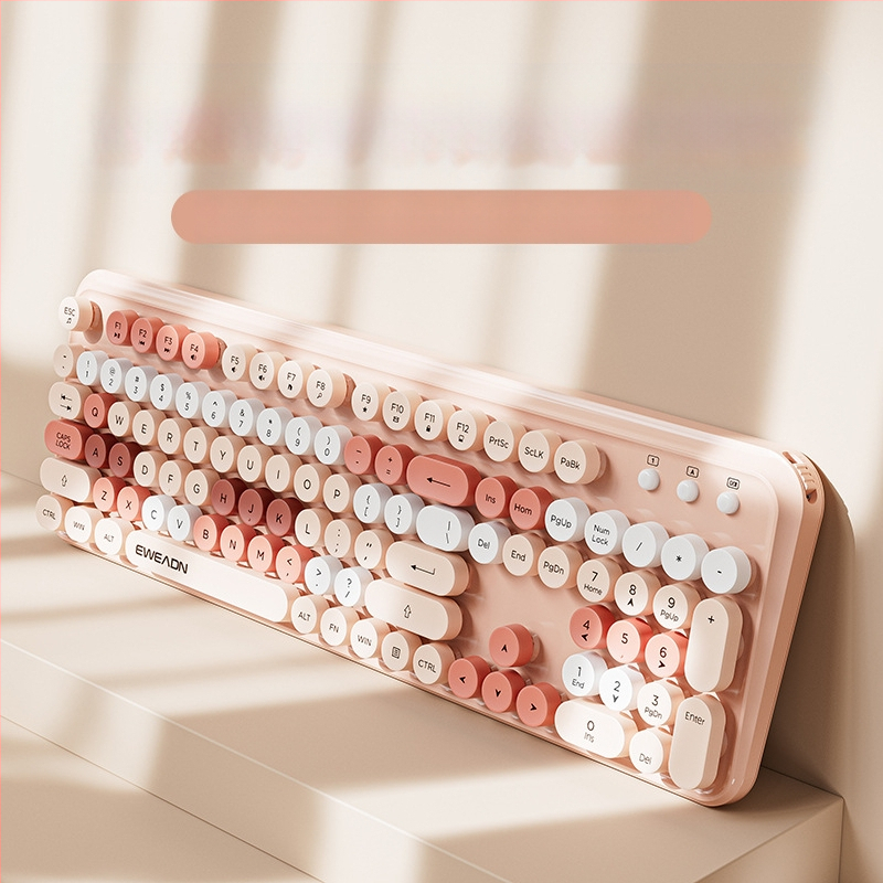 Forerunner V96 bežična tipkovnica i miš, mehanički osjećaj, bez zvuka, prijenosno računalo, vanjska ženska, uredska, punk