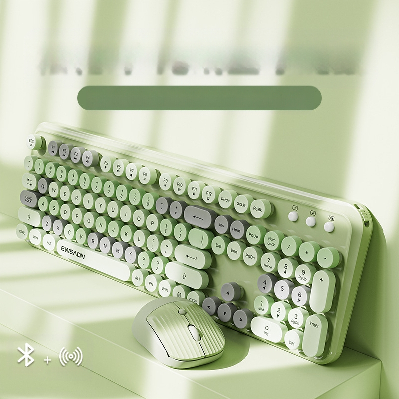 Forerunner V96 bežična tipkovnica i miš, mehanički osjećaj, bez zvuka, prijenosno računalo, vanjska ženska, uredska, punk