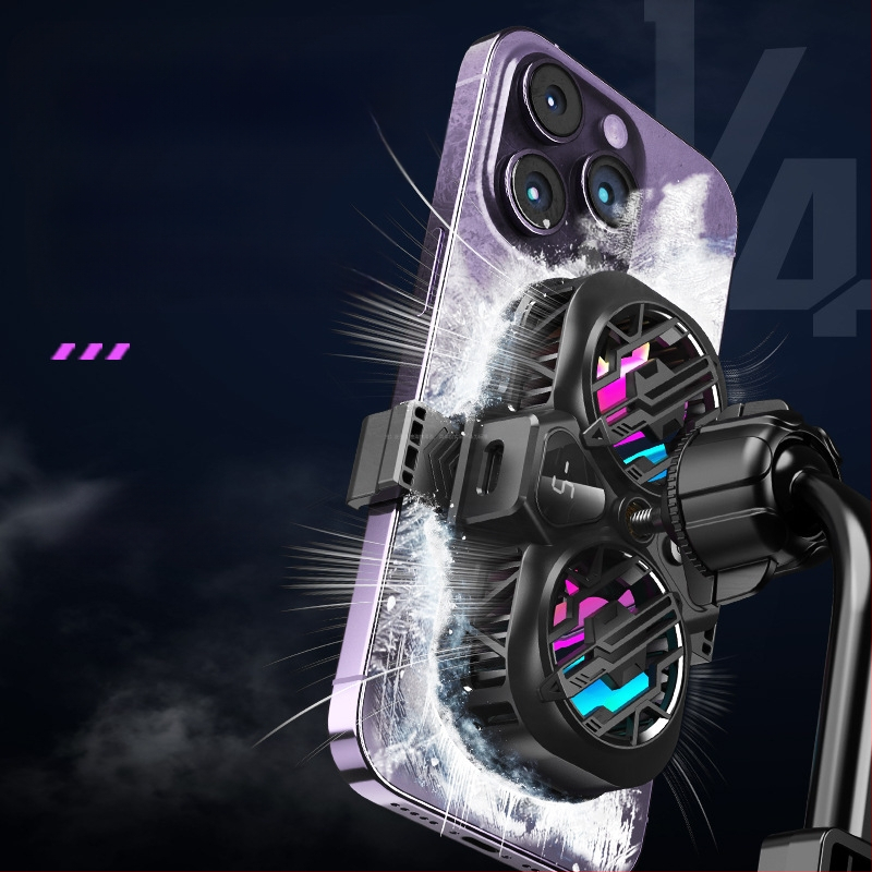 Radiatoriaus mobiliojo telefono galinis laikiklis Aušinimo artefaktas Naujas tiesioginės transliacijos skaitmeninis ekranas Dvigubas turbo magnetinis puslaidininkis