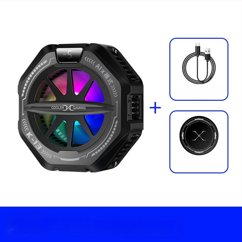 Radiatoriaus mobiliojo telefono galinis laikiklis Aušinimo artefaktas Naujas tiesioginės transliacijos skaitmeninis ekranas Dvigubas turbo magnetinis puslaidininkis