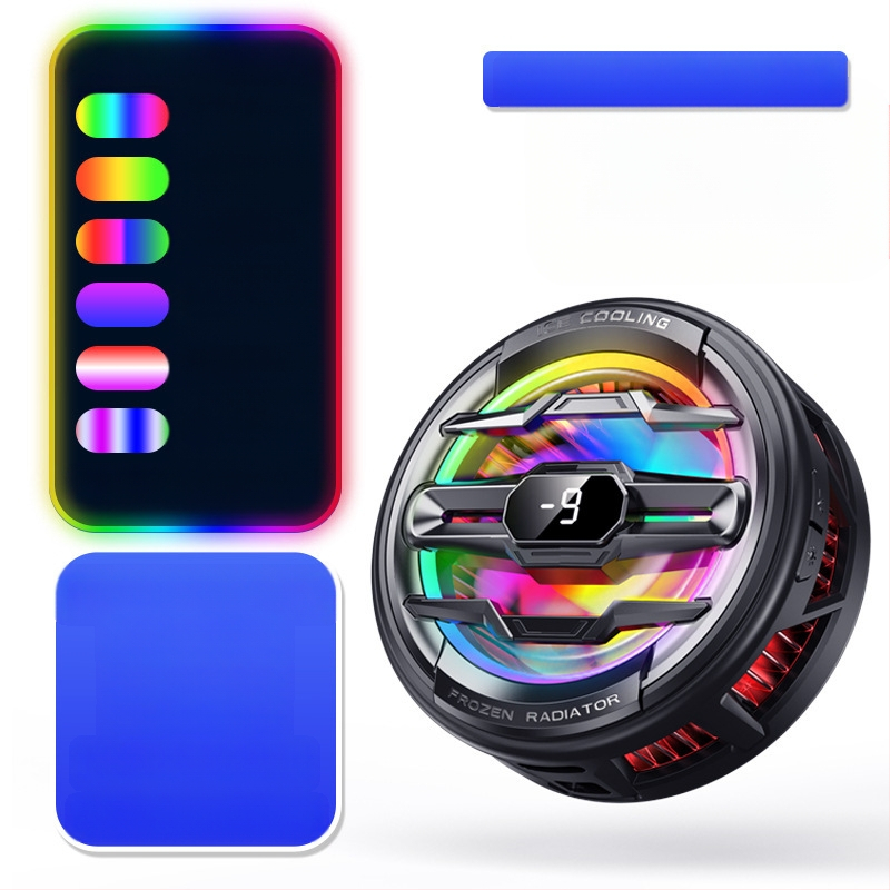 Radiatoriaus mobiliojo telefono galinis laikiklis Aušinimo artefaktas Naujas tiesioginės transliacijos skaitmeninis ekranas Dvigubas turbo magnetinis puslaidininkis