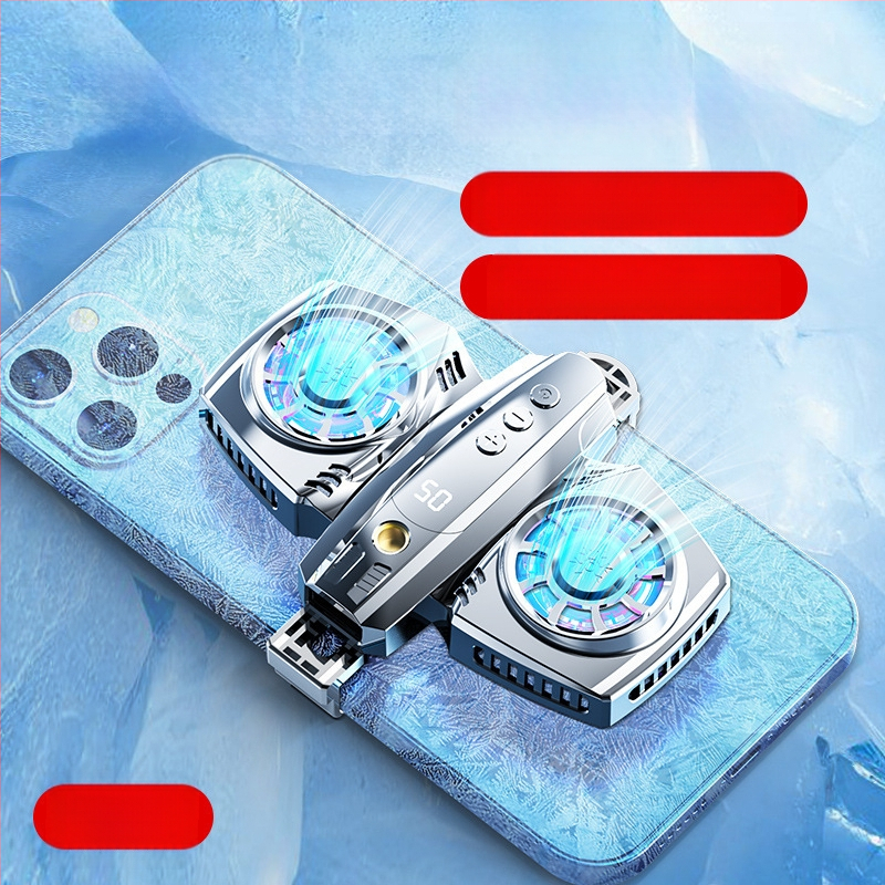 Radiatoriaus mobiliojo telefono galinis laikiklis Aušinimo artefaktas Naujas tiesioginės transliacijos skaitmeninis ekranas Dvigubas turbo magnetinis puslaidininkis