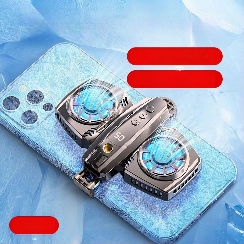 Radiatoriaus mobiliojo telefono galinis laikiklis Aušinimo artefaktas Naujas tiesioginės transliacijos skaitmeninis ekranas Dvigubas turbo magnetinis puslaidininkis