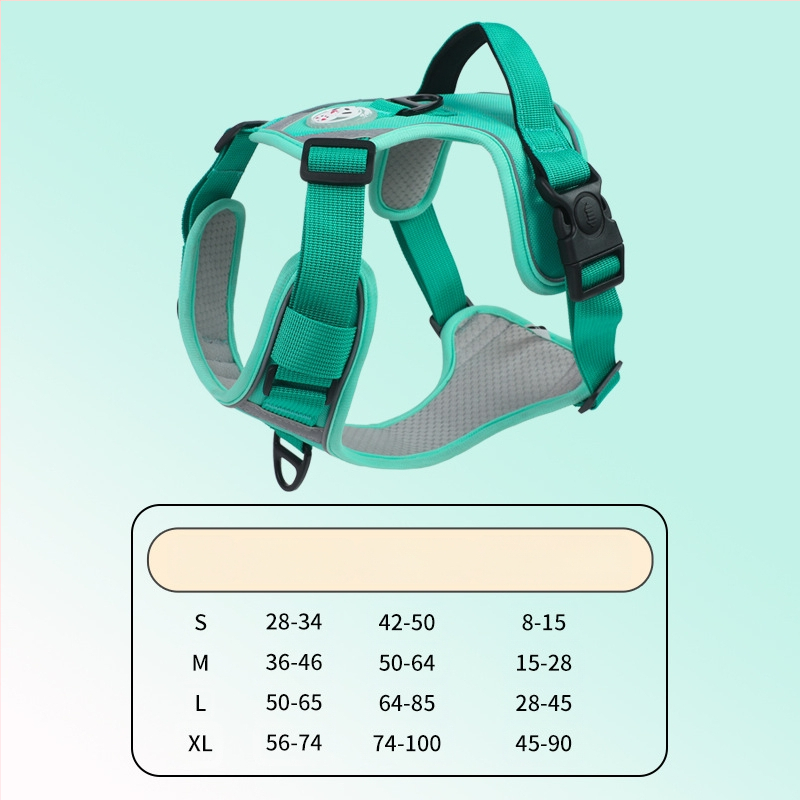 Nový cezhraničný hrudný popruh pre veľkých psov, protišmyková vesta odolná voči výbuchu, priedušná vesta s produktmi pre domáce zvieratá