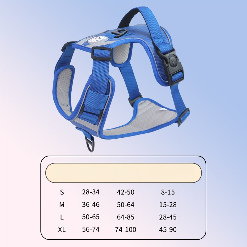 Nový cezhraničný hrudný popruh pre veľkých psov, protišmyková vesta odolná voči výbuchu, priedušná vesta s produktmi pre domáce zvieratá