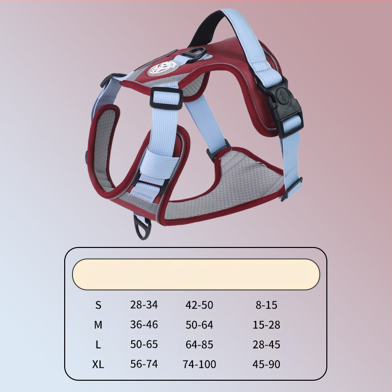 Nový cezhraničný hrudný popruh pre veľkých psov, protišmyková vesta odolná voči výbuchu, priedušná vesta s produktmi pre domáce zvieratá
