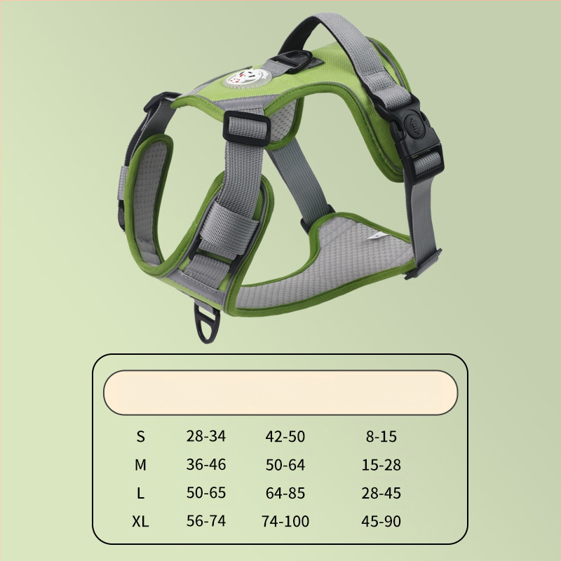 Nový cezhraničný hrudný popruh pre veľkých psov, protišmyková vesta odolná voči výbuchu, priedušná vesta s produktmi pre domáce zvieratá