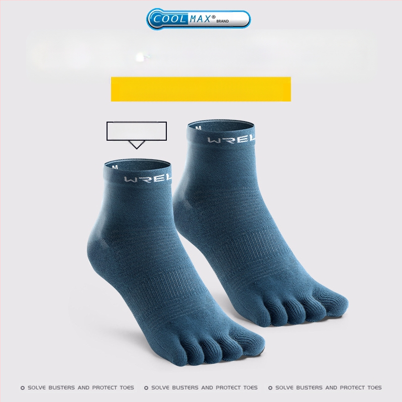 WRELS Running Marathon Professional Sports Five Finger Sokid Coolmax Kiirelt kuivavad Higi imavad Kulumiskindlad Murdmaasuusa Sokid Meestele ja Naistele