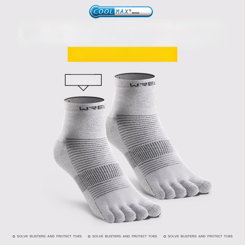 WRELS Running Marathon Professional Sports Five Finger Sokid Coolmax Kiirelt kuivavad Higi imavad Kulumiskindlad Murdmaasuusa Sokid Meestele ja Naistele