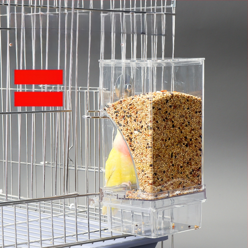 Papagal păsări hrană cutie anti-împrăștiere automată hrănitoare anti-stropire externă hrănire păsări hrănitoare piele de tigru bujor Xuan Feng păsări provizii