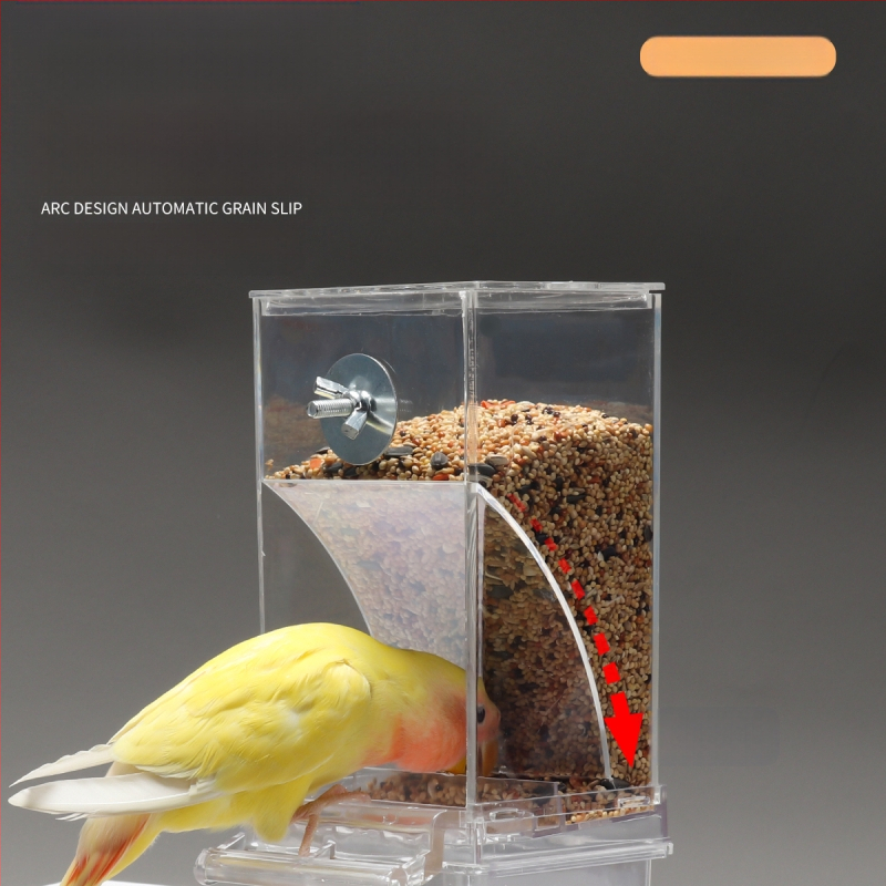 Papagal păsări hrană cutie anti-împrăștiere automată hrănitoare anti-stropire externă hrănire păsări hrănitoare piele de tigru bujor Xuan Feng păsări provizii