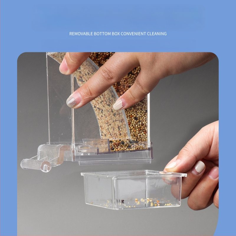 Papagal păsări hrană cutie anti-împrăștiere automată hrănitoare anti-stropire externă hrănire păsări hrănitoare piele de tigru bujor Xuan Feng păsări provizii