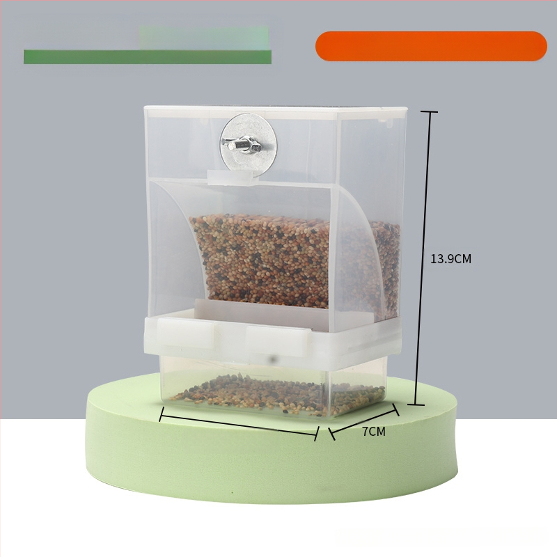 Papagal păsări hrană cutie anti-împrăștiere automată hrănitoare anti-stropire externă hrănire păsări hrănitoare piele de tigru bujor Xuan Feng păsări provizii