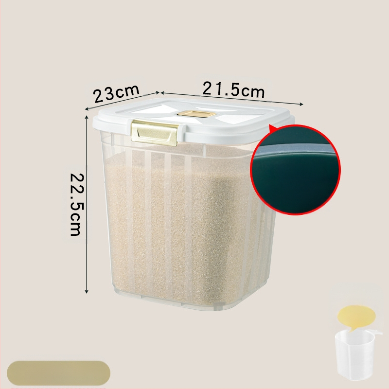Didelės talpos ryžių kibiras namų virtuvei, atsparus vabzdžiams ir drėgmei, sandari, prieinama prabangi ryžių laikymo dėžė, ryžių miltų ir grūdų laikymo dėžė