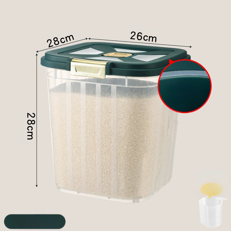 Didelės talpos ryžių kibiras namų virtuvei, atsparus vabzdžiams ir drėgmei, sandari, prieinama prabangi ryžių laikymo dėžė, ryžių miltų ir grūdų laikymo dėžė