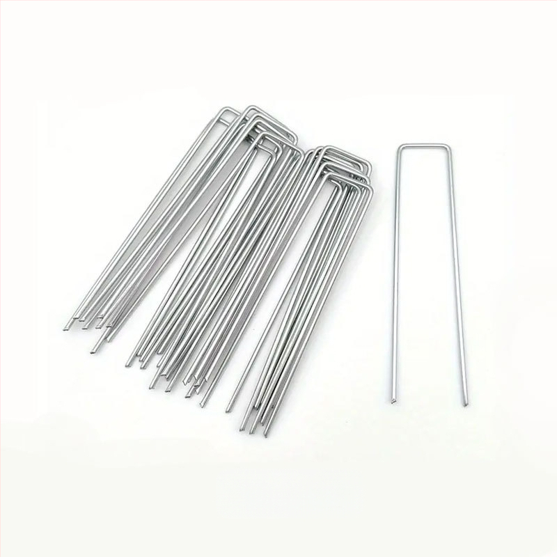 U formos įžeminimo vinys 15 cm plastikinės tarpinės vejos vinys sodo palapinei, vėjui atsparios vinys, cinkuotos fiksuotos vinys, žolei atsparios medžiaginės įžeminimo vinys