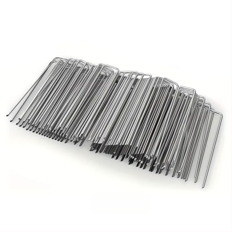 U formos įžeminimo vinys 15 cm plastikinės tarpinės vejos vinys sodo palapinei, vėjui atsparios vinys, cinkuotos fiksuotos vinys, žolei atsparios medžiaginės įžeminimo vinys