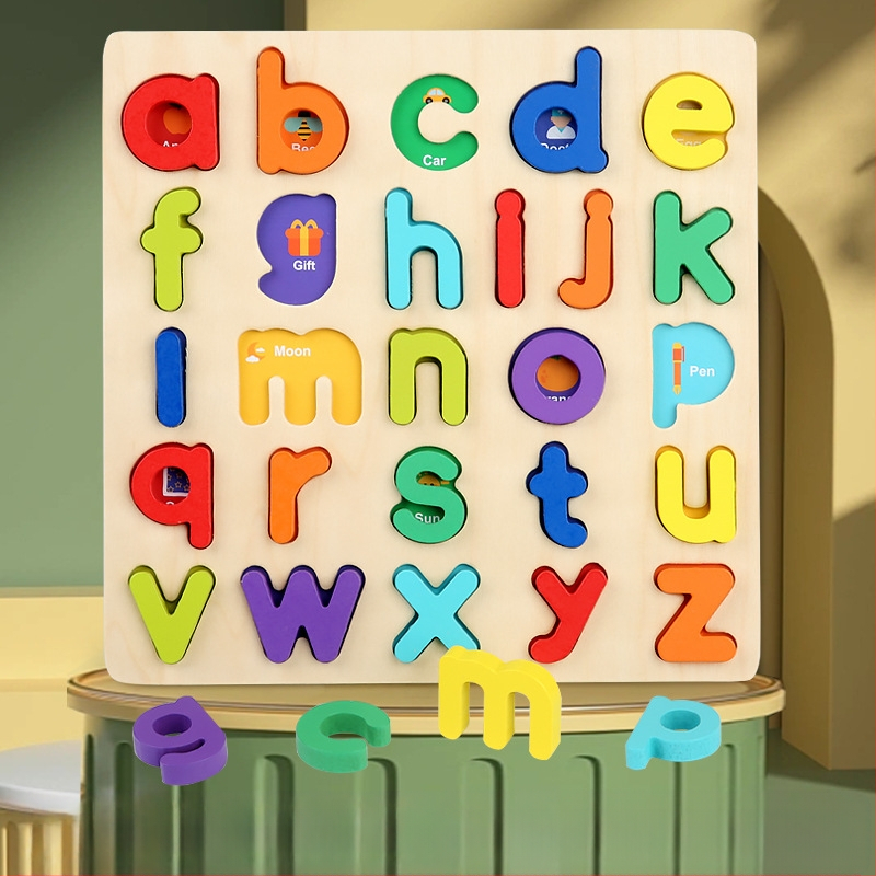 Pārrobežu vairumtirdzniecības trīsdimensiju koka puzle digitālās formas burtu puzle mazuļu apgaismības agrīnās izglītības bērnu izglītojošās rotaļlietas