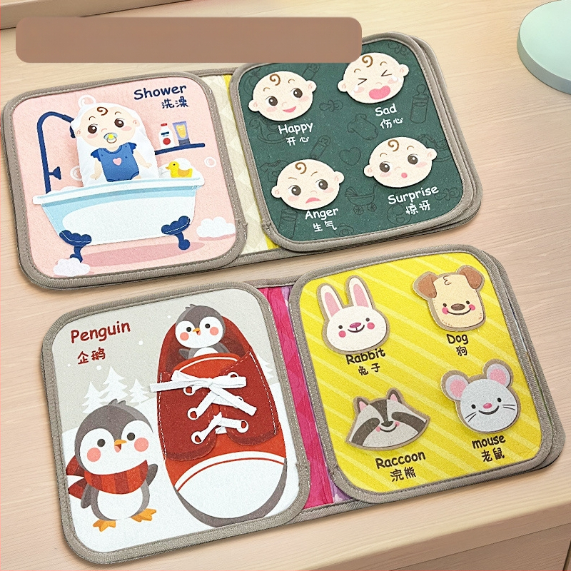 Atsparus ašaroms medžiaginis sąsiuvinis, plaunamas medžiaginis sąsiuvinis, kramtomas ankstyvojo ugdymo žaislas kūdikiams 6–12 mėnesių