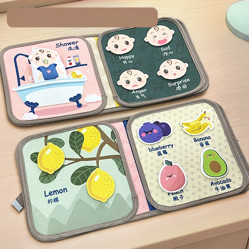 Atsparus ašaroms medžiaginis sąsiuvinis, plaunamas medžiaginis sąsiuvinis, kramtomas ankstyvojo ugdymo žaislas kūdikiams 6–12 mėnesių