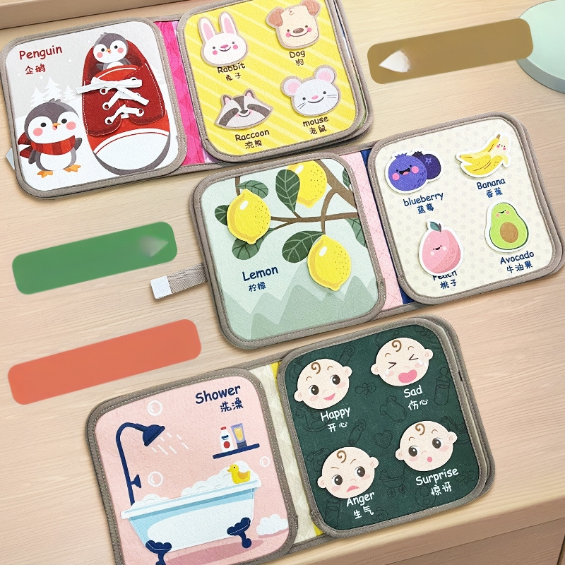 Atsparus ašaroms medžiaginis sąsiuvinis, plaunamas medžiaginis sąsiuvinis, kramtomas ankstyvojo ugdymo žaislas kūdikiams 6–12 mėnesių