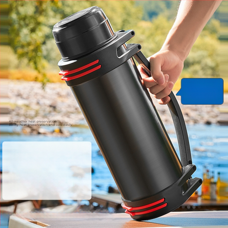 Didelės talpos kelioninis termosas, atnaujintas iš 316 nerūdijančio plieno, šilto vandens butelis, nešiojamas automobilio vandens puodelis, skirtas buitiniam naudojimui lauke.